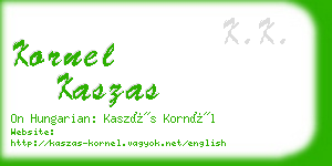 kornel kaszas business card